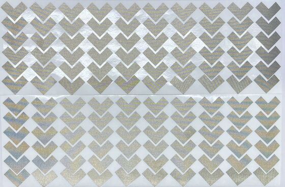 V-Shaped Gold Plated EMI Shielding Conductive Foam Pads, Self Adhesive Pre-Cut Chevron Sponge Gasket