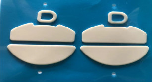 둥근 가장자리 자연 회색 및 검은 색 PTFE 마우스 스케이트 다층