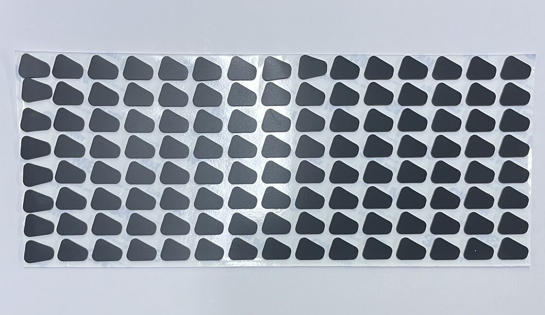 Triangular Self Adhesive Silicone Rubber Feet with Original 3M9448A Tape, Anti Slip Shock Absorbing Pads for Keyboard & Electronics