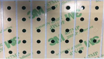 ASTM D3330은 키보드를 위해 명백한 양면 테이프 3M 467 투명한 스티커를 시험했습니다