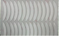 하얗고 회색 PTFE 쥐는 두 배의 측면 접착 테이프로 스케이트를 탑니다